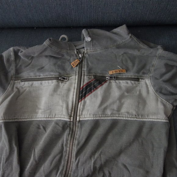 Diesel 55DSL U55 Deep Silent Lethal Kaki Zip Up Hoodie Made in India Size S - Picture 5 of 16